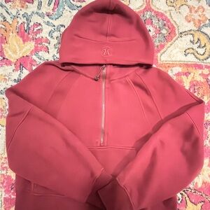 Lululemon oversized cropped half-zip scuba